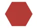 Panneau affichage héxagone Rouge Ø 60cm