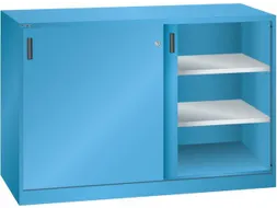 schuifdeurkast HxBxD 1000x1500x580mm 4xStalen bodem RAL5012