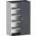 schuifdeurkast HxBxD 2000x1300x650mm stalen romp Ral7035 front Ral7016