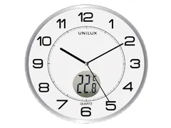 Wandklok Unilux Tempus Ø 30.5cm lichtgrijs/wit