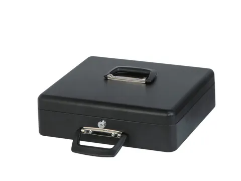 Geldkist Zwart Met Euro Muntinzet 370x290x120mm