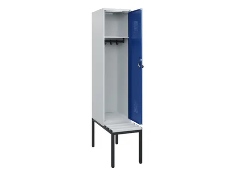 locker met bank,HxBxD 1950x400x815mm,1vak,vak B 400mm,draaigrendel