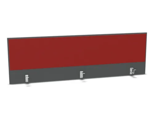 opzetpaneel bureau aanbouw achter MS-donkergrijs BN4011-rood 1800mm