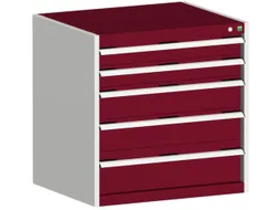 ladekast 800x800x650mm 5laden zware lasten RAL7035 front RAL3004