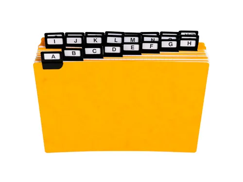 Tabblad a-z Glanskarton 6/10 148x210mm 24 stuks