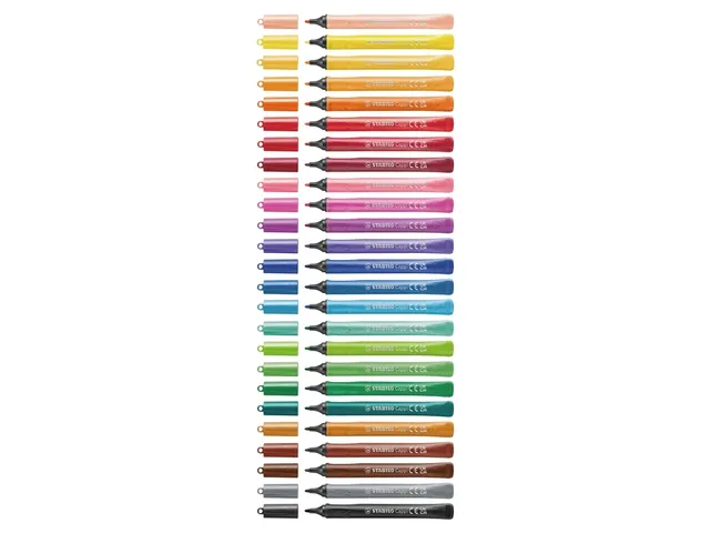 Feutre STABILO Cappi 168/12 Arty Medium assorti étui 12 pièces