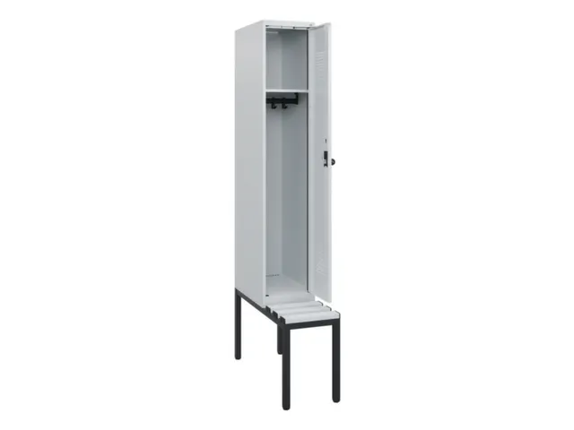 locker met bank,HxBxD 1950x300x815mm,1vak,vak B 300mm,draaigrendel
