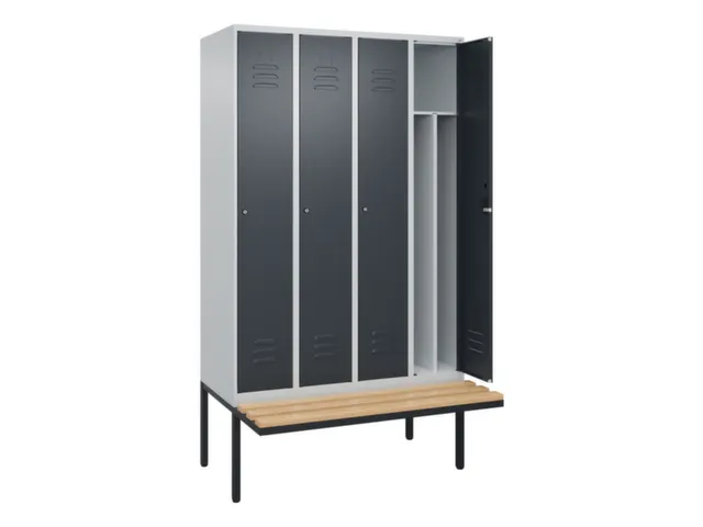 locker voor scheiding van kleding,HxBxD 2120x1200x815mm,4vak