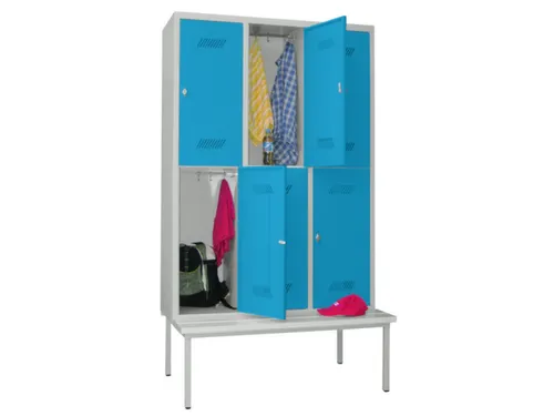 banklocker,dubbeldeks,HxBxD 2150x1200x800mm,RAL7035,front RAL5012