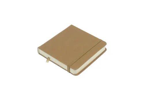 Schetsboek Kangaro 12x12cm taupe PU HC 80 vel 140gr roomwit met elasti
