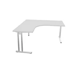 bureau in vrije vorm,HxBxD 740x1600x1600mm,vrije vorm,MP-lichtgrijs
