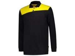Tricorp 302004 Bicolor naden polosweater, geel/zwart, maat 5XL, per st
