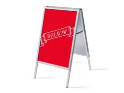 Stoepbord A1 complete set met print "WELKOM" Rood