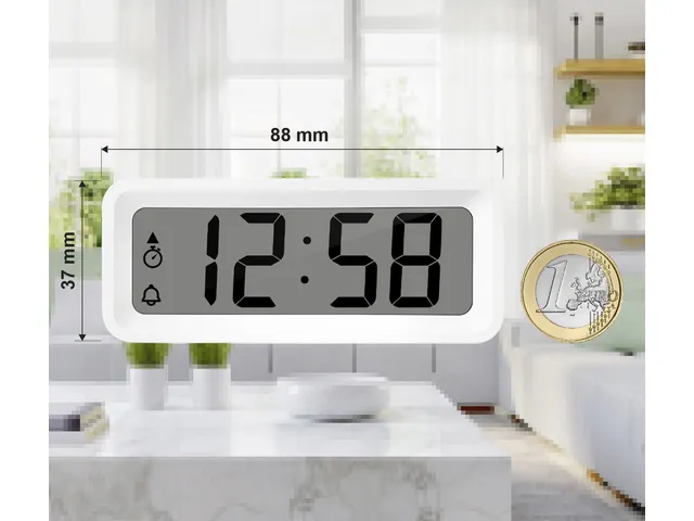 Réveil Technoline WT 175 88x37x21mm blanc