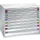 ladekast HxBxD 1000x1205x695mm 10laden RAL7035 front RAL7035