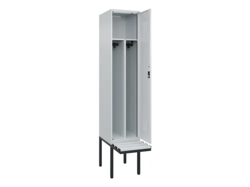 locker met bank,voor scheiding van kleding,HxBxD 2120x400x815mm,1vak
