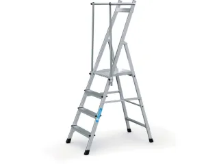 platformladder,bordes HxBxD 990x400x400mm,4trede(n),aluminium - 2