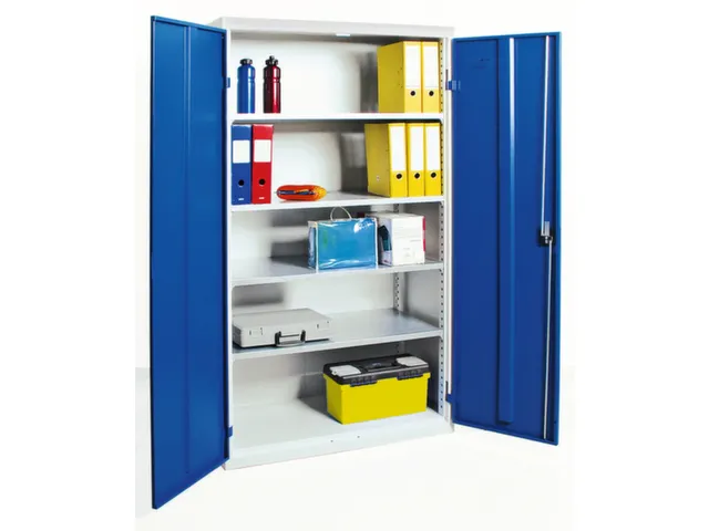 Kast Met Openslaande Deuren 1800x1000x500mm 4legborden Staal Ral5010