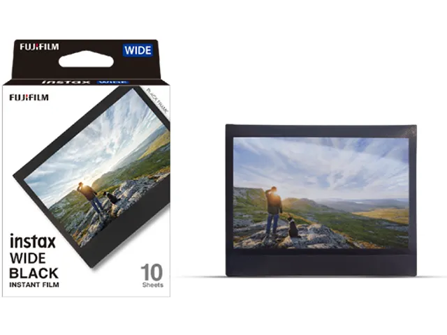 Fujifilm 16745028 Instax instant picture film Wide Zwart frame 10 vel