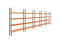 palletstelling,basis+4xaanbouw,HxBxD 4620x14100x750mm,vakl. 3000kg