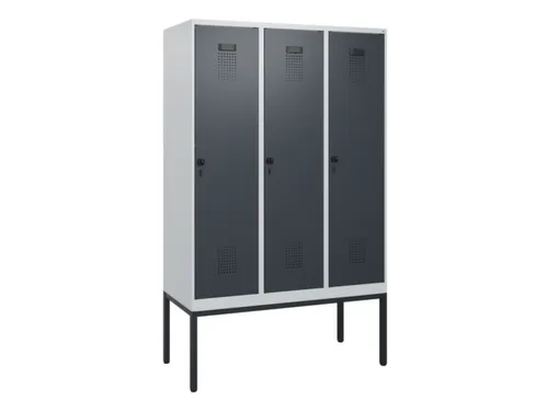schoollocker,HxBxD 1950x1200x500mm,3vak,vak B 400mm,draaigrendel
