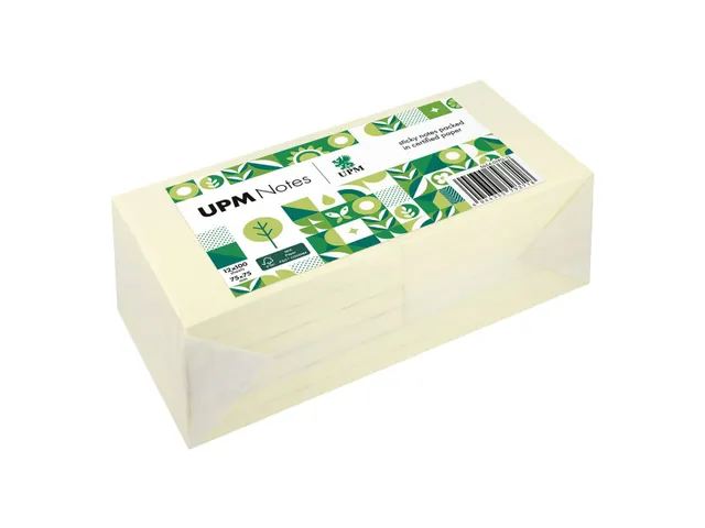 UPM notes 75x75 pastel geel pak 12x 100 vel