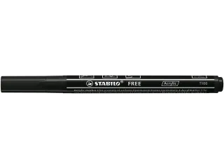 Acrylmarker STABILO Free Acrylic T100 zwart 1-2mm - 3