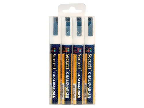 Krijtstift Securit Sma-510 Schuin 2-6mm Wit 4 Stuks