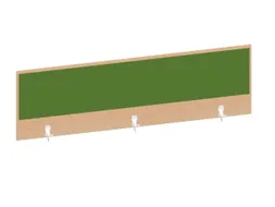 baliepaneel,v. bureau,aanbouw achter,B 1600mm,NE-esdoorn,BN7048-groen