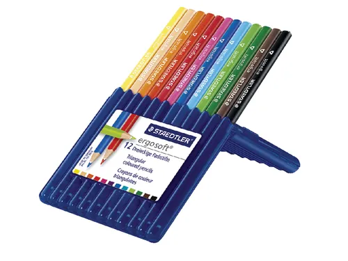 Kleurpotloden Staedtler Ergosoft 157 driekantig 12 stuks assorti