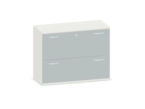 hangmappenkast 770x1000x430mm 2hangmappenframes Wit+ Onyx