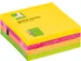 Quick Notes Memoblaadjes Neon 76x76mm Blok 320 Vel Assorti