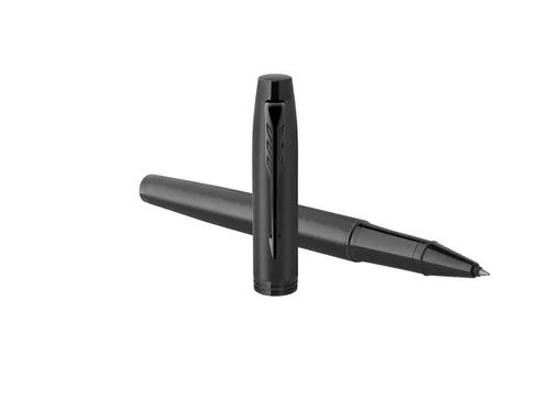 Rollerpen Parker IM Monochrome Matt Black PVD Fijn Zwarte inkt