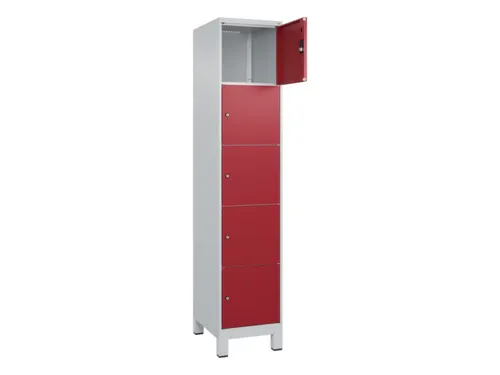 lockerkast,HxBxD 1950x400x500mm,1x5vakken,vak B 400mm,cil.-slot,voeten