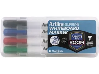 Supreme whiteboardmarker 1.5mm rond assorti etui 4 stuks - 2