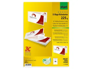 Visitekaartjes 3C Sigel dubbel 2-zijdig bedrukbaar 225gr - 1