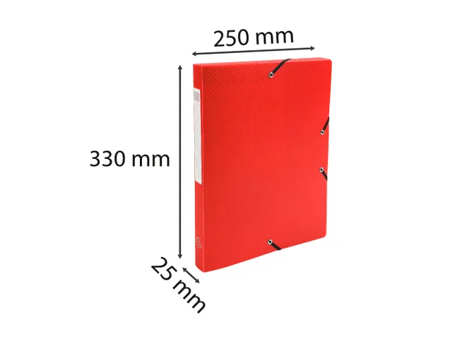 Klasseerdoos PP rug 25mm A4 rood