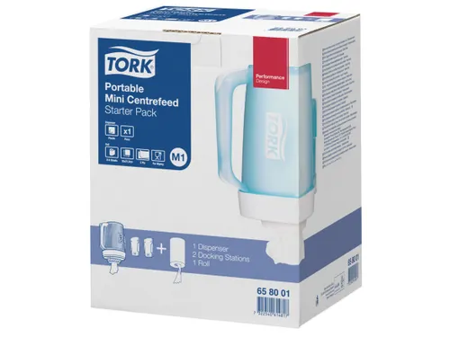 Tork 658001 Mobiele Poetsrol Dispenser Starterpack Centerfeed