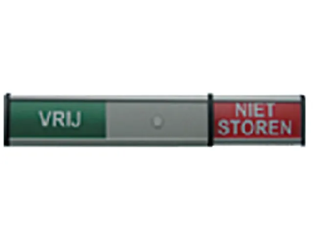 Plaque Vrij/Niet storen 125x30mm