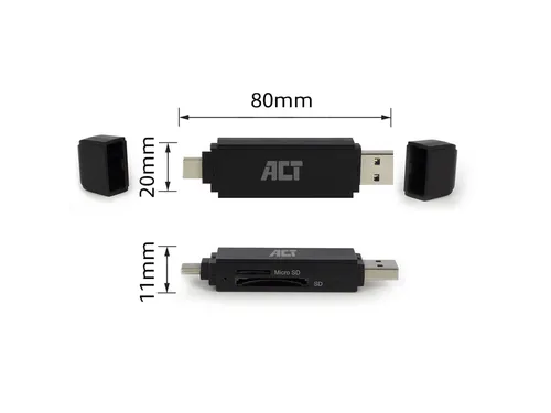 Kaartlezer ACT USB-C/USB-A 3.0