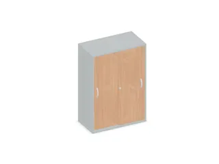 Schuifdeurkast 1150x800x430mm Romp Lichtgrijs Decor Front Beuken - 1