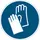 Verwijderbare vloersticker handschoenen