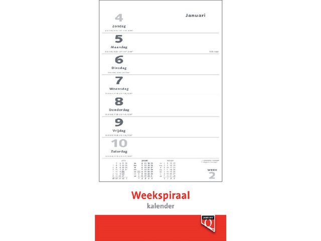Weekspiraalkalender 2023 Quantore | Jaarartikelen.nl