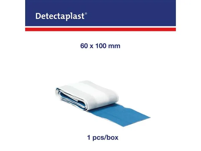 Detectaplast 8188 Textielpleister Elastisch Blauw 6cm x 1 meter