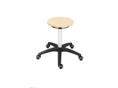 Draaikruk 420-620mm Beuken Gasveer Wielen Voetkruis Kunststof Zwart