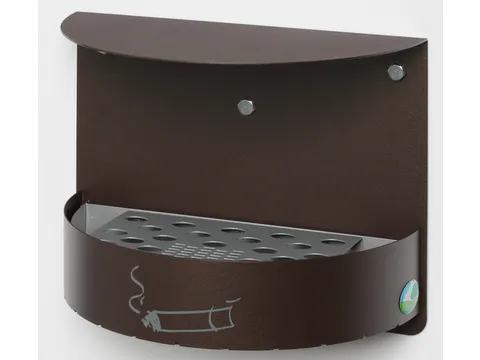 Wandasbak 1.5 liter 230x300x150mm Deep-Brown Slot Staal