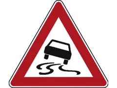 verkeersbord,slingergevaar,conform StVO,aluminium,retro-reflecterend