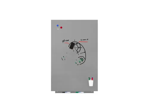 Whiteboard Rocada Skinpro 75x115cm grijs gelakt