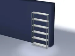 magazijnstelling,grondveld,HxBxD 2500x1300x300mm,vaklast 350kg