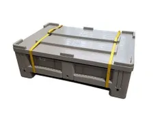 lithium-ion opslagcontainer,195l,HxBxD 400x1200x800mm,HDPE in grijs